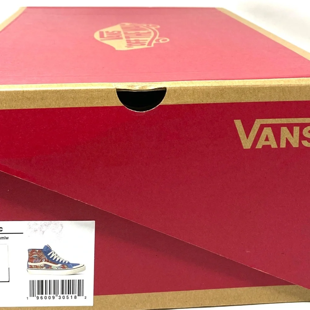 VANS Sk8-Hi 138 Decon Blue Beige Women's Suede Canvas Sneakers Size VN0A4BX2B6R